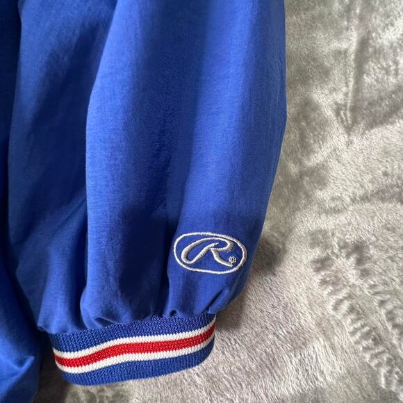 Vintage 90’s Rawlings Sporty Blue Windbreaker Pullover Sweatshirt Size XL - Picture 5 of 7